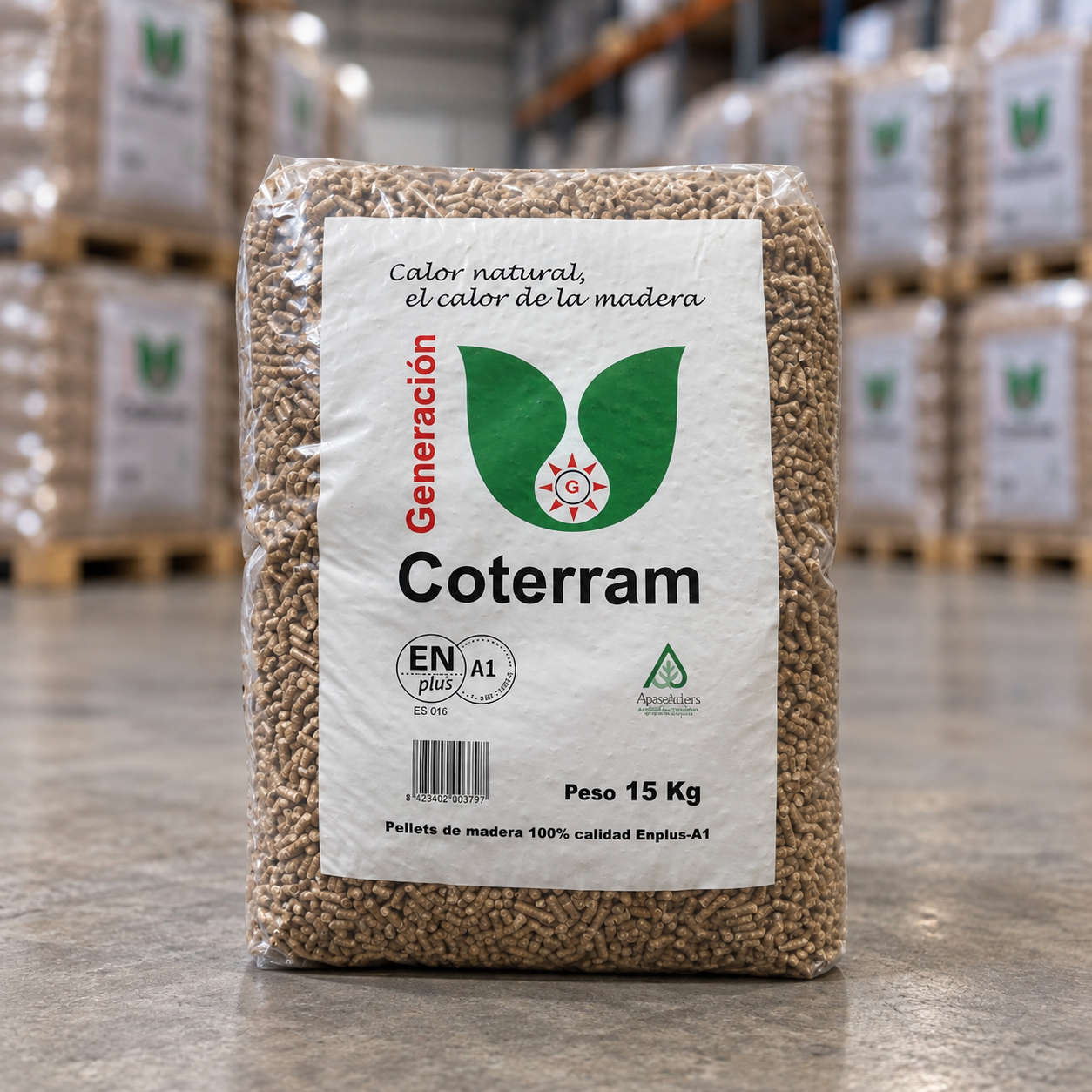 Coterram Generación Pellets – 100 Sacos de Pellets de Madera para Calefacción