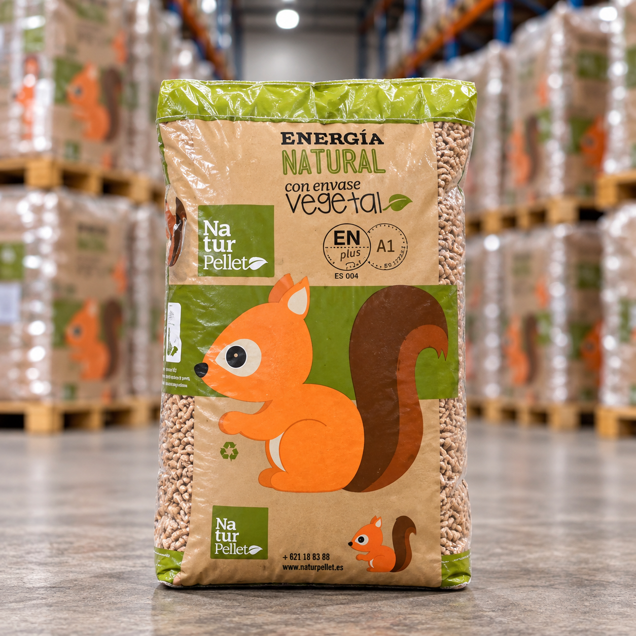 Naturpellet – Palé de 70 Sacos de Pellets de Madera de 15 kg