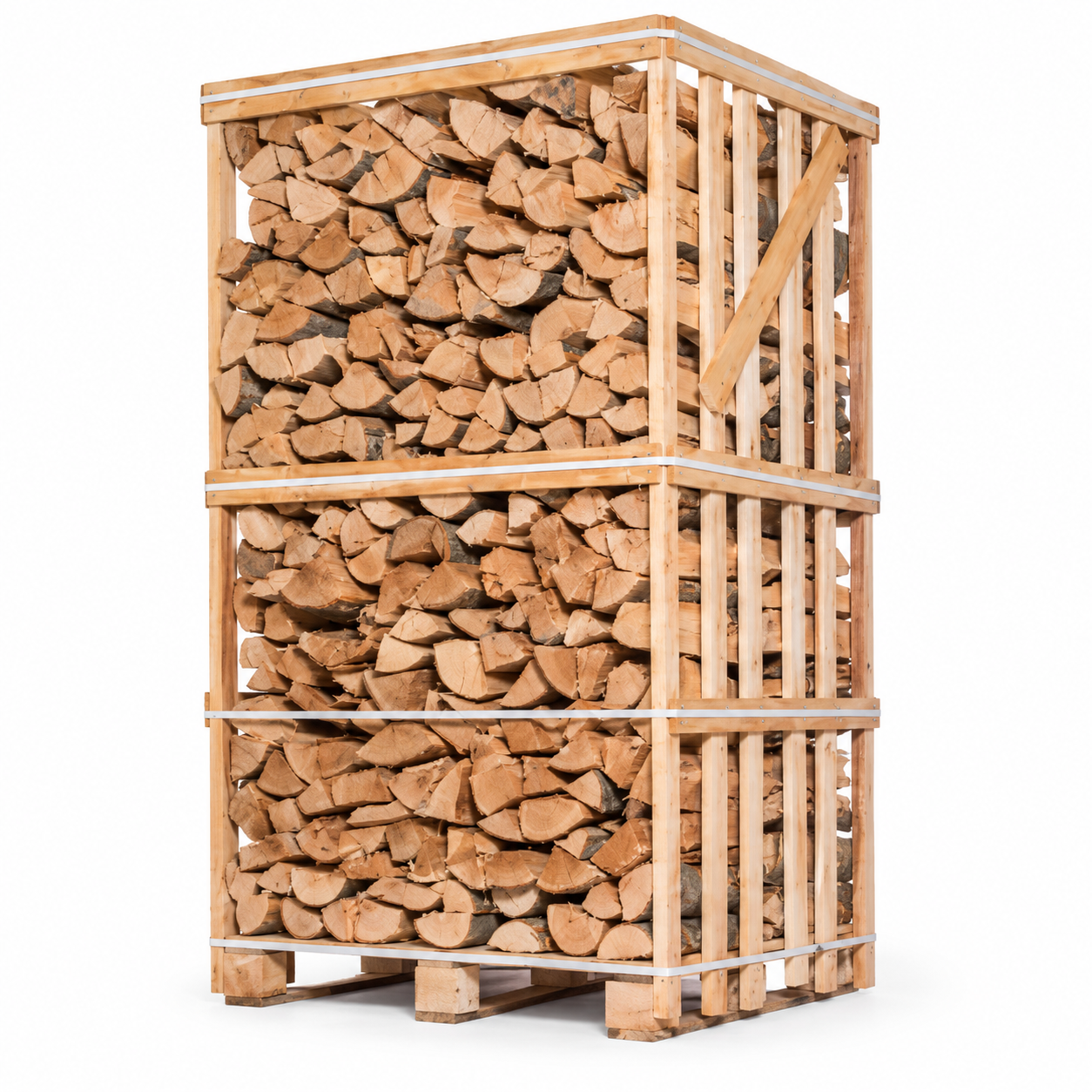 Leña Seca Premium – Palet de 1 Metro | Calidad 3 Estrellas para Chimeneas y Estufas