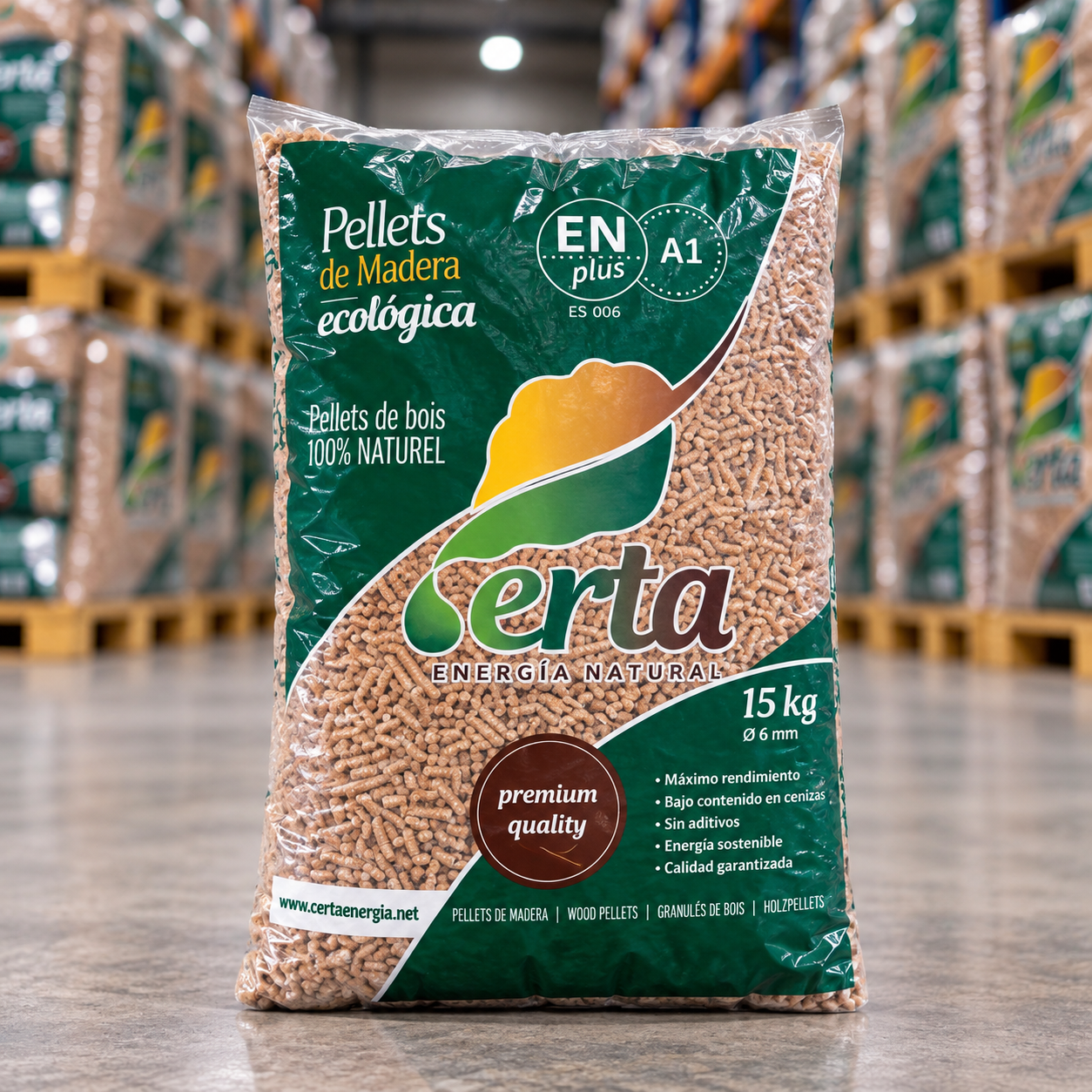 Pellets de Madera – Palet de 70 Sacos para Calefacción Eficiente